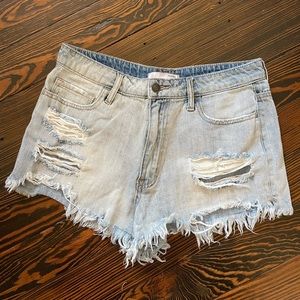 Distressed Jean Shorts